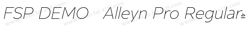 FSP DEMO   Alleyn Pro Regular字体转换